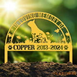 Custom Boston Terrier Memorial Metal Stake - Personalized Pet Grave Marker Remembrance Sign Sympathy Gift Boston