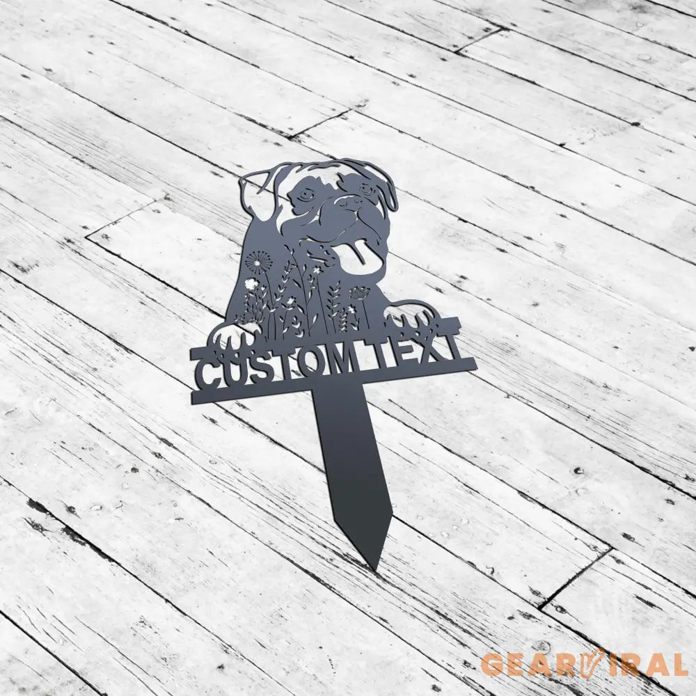 Custom Boxer Dog Memorial Stake Sign - Boxer Loss - Pet Grave Markers Sign - Pet Metal With Stake | GearViral