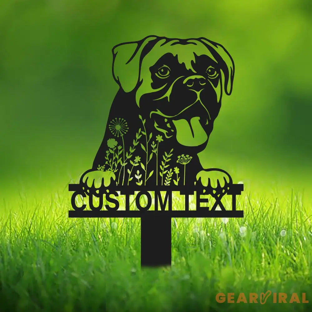 Custom Boxer Dog Memorial Stake Sign - Boxer Loss - Pet Grave Markers Sign - Pet Metal With Stake | GearViral
