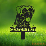 Custom Boxer Dog Memorial Stake Sign - Boxer Loss - Pet Grave Markers Sign - Pet Metal With Stake | GearViral