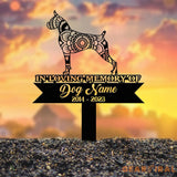 Custom Boxers Dog Stake Mandala Yard Art Dog Garden Sign Pet Grave Marker Boxers Lover Gift Sympathy Sign Pet Loss