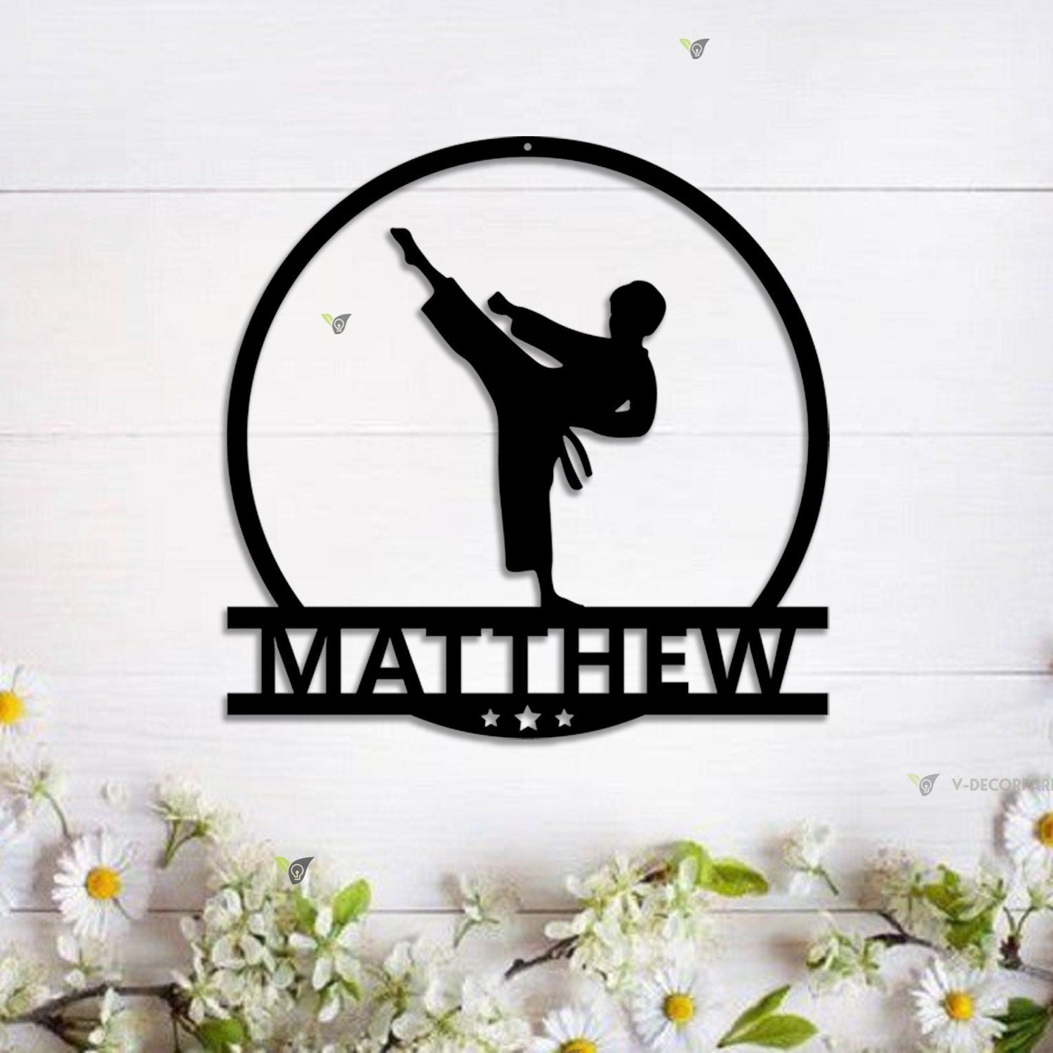 Custom Boy Karate Metal Wall Art with LED Light - Kid Karate Sign - Martial Arts Sign - Kids Room Decor Dojo Decor | GearViral