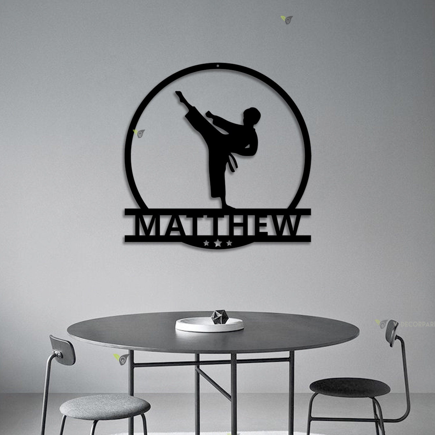 Custom Boy Karate Metal Wall Art with LED Light - Kid Karate Sign - Martial Arts Sign - Kids Room Decor Dojo Decor | GearViral