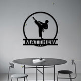 Custom Boy Karate Metal Wall Art with LED Light - Kid Karate Sign - Martial Arts Sign - Kids Room Decor Dojo Decor | GearViral