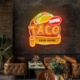 Custom Brand Name Taco Mexican Food Restaurant Decor Artwork Led Neon Sign Light