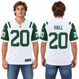 Custom Breece Hall New York Jets Fan Inspired Classic Alternate Game Jersey - White