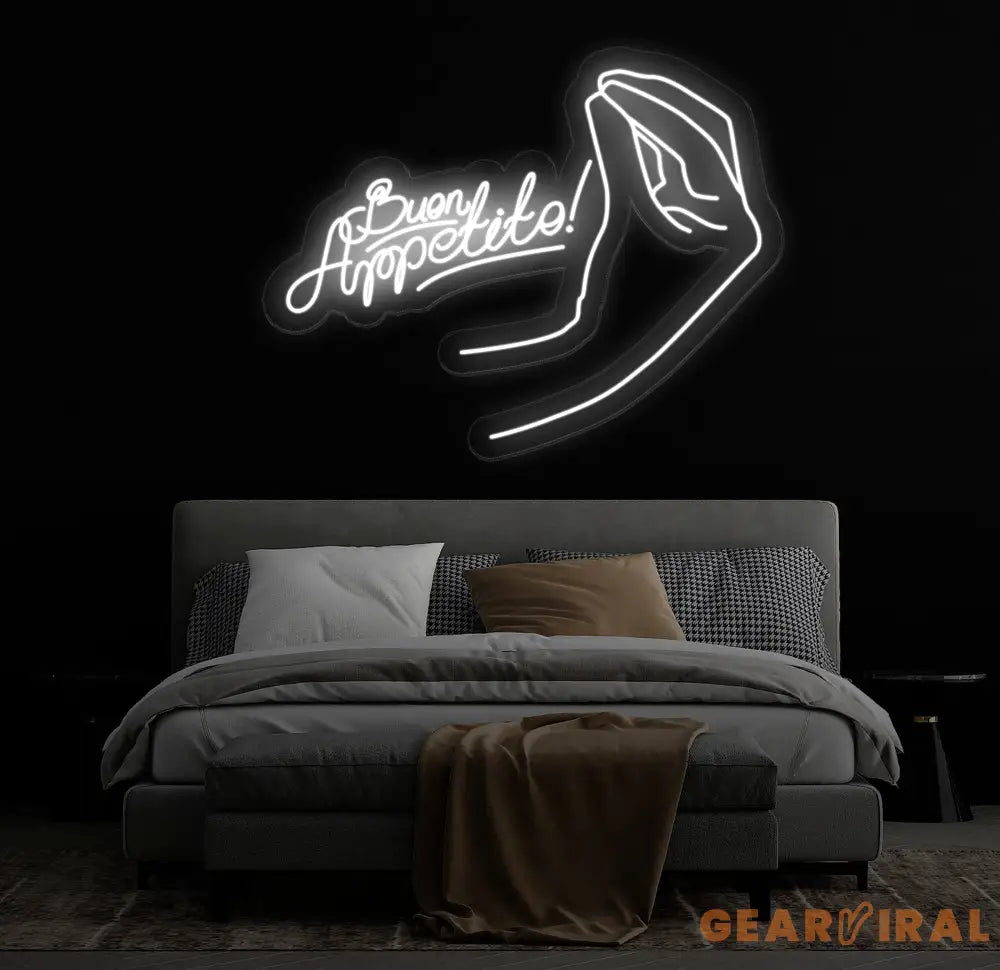 Custom Buen Appetite Neon Sign Italian Restaurant Decor LED Neon Light for Kitchen Wall Art Perfect Dining Room Sign