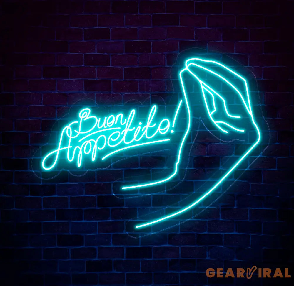 Custom Buen Appetite Neon Sign Italian Restaurant Decor LED Neon Light for Kitchen Wall Art Perfect Dining Room Sign
