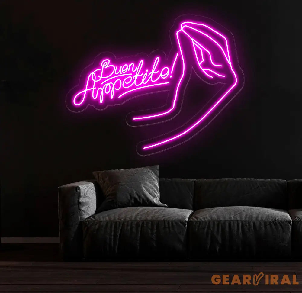 Custom Buen Appetite Neon Sign Italian Restaurant Decor LED Neon Light for Kitchen Wall Art Perfect Dining Room Sign