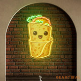 Custom Burrito Mexican Food Restaurant Decor Artwork Led Neon Sign Light