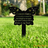 Custom Butterfly Memorial Cross Stake Metal Cross with Hearts Butterfly Garden Stakes Grave Marker Mother’s Day Gift In