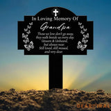 Custom Butterfly Memorial Plaque with Stake Personalized Metal Grave Marker In Loving Memory of Mom or Grandma Sympathy