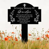 Custom Butterfly Memorial Plaque with Stake Personalized Metal Grave Marker In Loving Memory of Mom or Grandma Sympathy