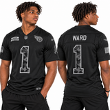 Custom Cameron Ward Tennessee Titans Fan Inspired 2026 Salute to Service Stitched Premium Limited Jersey - Black