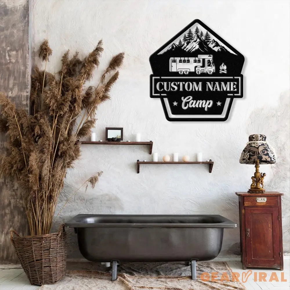 Custom Camping Name Metal Wall Art For Campsite Decor Happy Campers Sign Camper Gift Camping Sign Happy Campers Sign