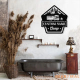 Custom Camping Name Metal Wall Art For Campsite Decor Happy Campers Sign Camper Gift Camping Sign Happy Campers Sign