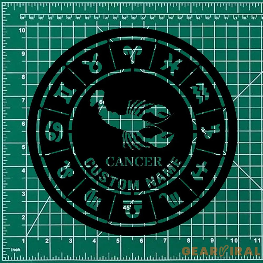 Custom Cancer Zodiac Metal Wall Art Personalized Cancer Zodiac Name Sign Decoration For Room Horoscope Home Decor