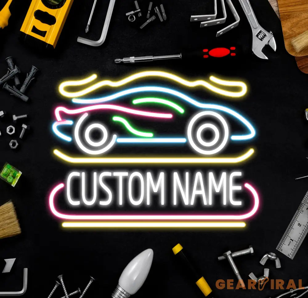Custom Car Garage Sign Personalized Neon Sign Garage LED Sign Garage Sign Papa Workshop Sign Gift For Husband Business