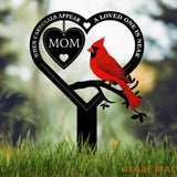 Custom Cardinal Garden Memorial Stakes Personalized Memorial Stake Metal Cardinals Appear Grave Marker Remembrance