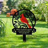 Custom Cardinal Memorial Stake Metal Cardinal Garden Stakes Cardinals Appear Grave Marker Remembrance Stake Garden