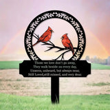 Custom Cardinal Stake Metal Sign Memorial Plaque Buffterfly Grave Marker Personalized Garden Sign Remembrance Stake