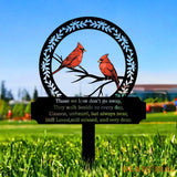 Custom Cardinal Stake Metal Sign Memorial Plaque Buffterfly Grave Marker Personalized Garden Sign Remembrance Stake
