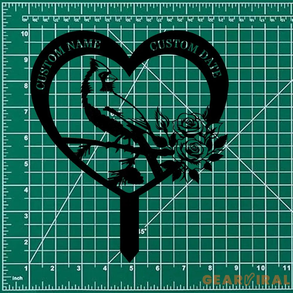 Custom Cardinal Stake Metal Sign Memorial Plaque Buffterfly Grave Marker Personalized Garden Sign Remembrance Stake