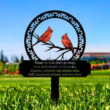 Custom Cardinal Stake Metal Sign, Memorial Plaque, Buffterfly Grave Marker, Personalized Garden Sign,  Remembrance Stake, Sympathy, Pet Loss