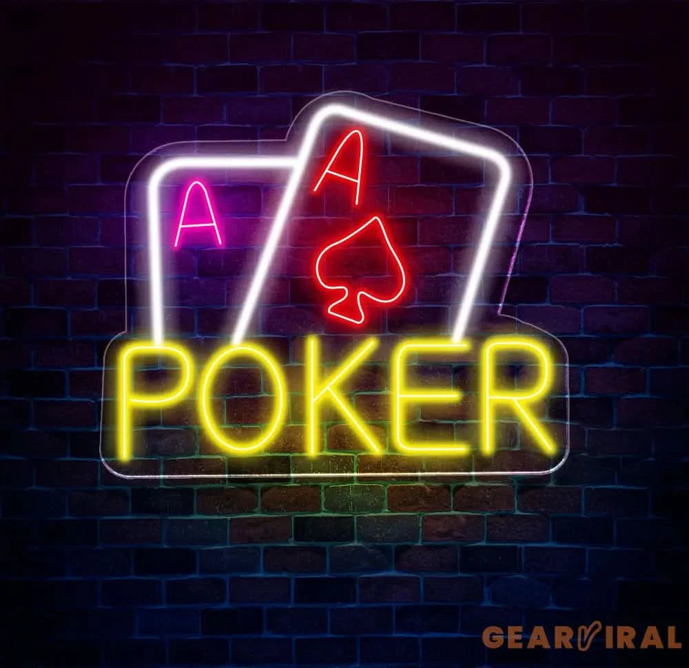 Custom Casino Sign Poker Room Led Sign Game Room Decor Poker Art Card Neon Wall Decor Poker Wall Decor Neon Sign