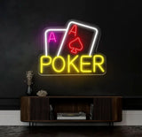 Custom Casino Sign Poker Room Led Sign Game Room Decor Poker Art Card Neon Wall Decor Poker Wall Decor Neon Sign