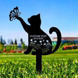 Custom Cat Breed Metal Sign, Cat Memorial Plaque, Cat Grave Marker, Personalized Cat Garden Sign, Pet Loss Gift, Remembrance Stake, Sympathy