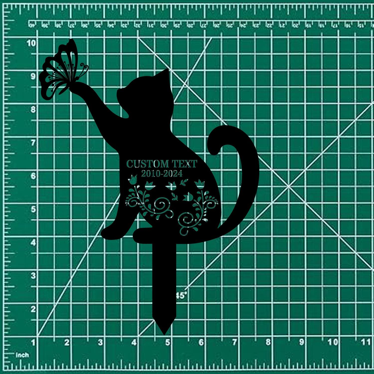Custom Cat Breed Metal Sign, Cat Memorial Plaque, Cat Grave Marker, Personalized Cat Garden Sign, Pet Loss Gift, Remembrance Stake, Sympathy