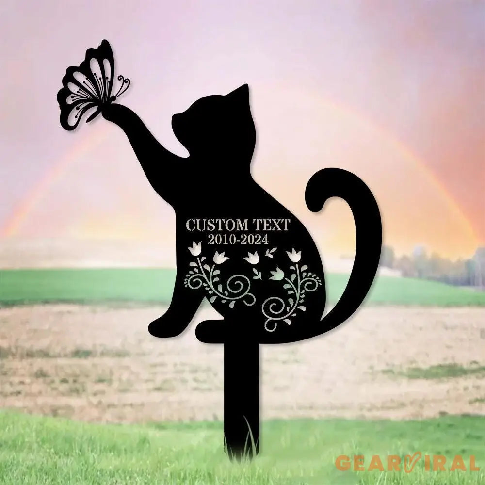 Custom Cat Breed Metal Sign Cat Memorial Plaque Cat Grave Marker Personalized Cat Garden Sign Pet Loss Gift Remembrance
