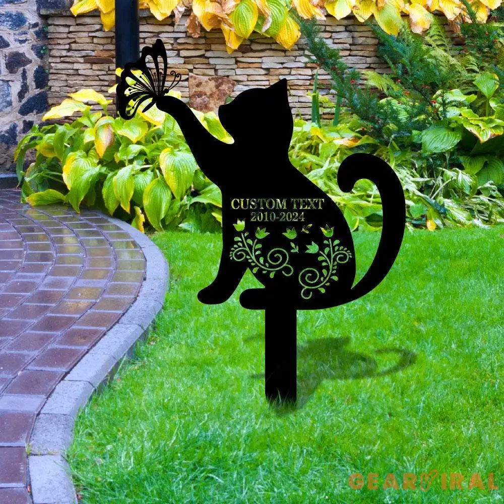 Custom Cat Breed Metal Sign Cat Memorial Plaque Cat Grave Marker Personalized Cat Garden Sign Pet Loss Gift Remembrance