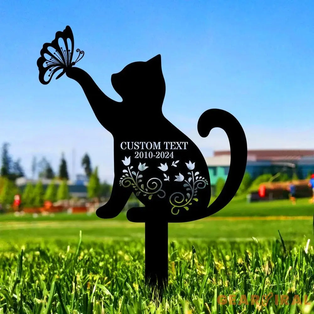 Custom Cat Breed Metal Sign Cat Memorial Plaque Cat Grave Marker Personalized Cat Garden Sign Pet Loss Gift Remembrance