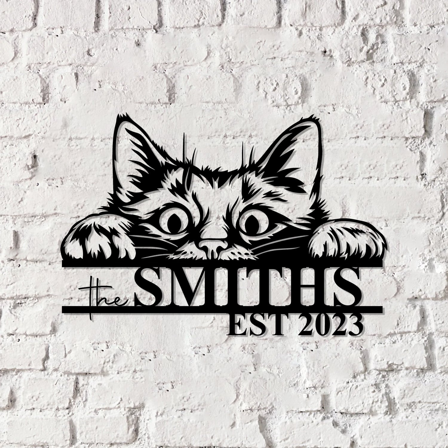 Custom Cat Metal Sign, Cat Wall Art, Custom Cat Name Sign, Room Decoration, Indoor Decor - Gearviral