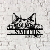 Custom Cat Metal Sign, Cat Wall Art, Custom Cat Name Sign, Room Decoration, Indoor Decor - Gearviral