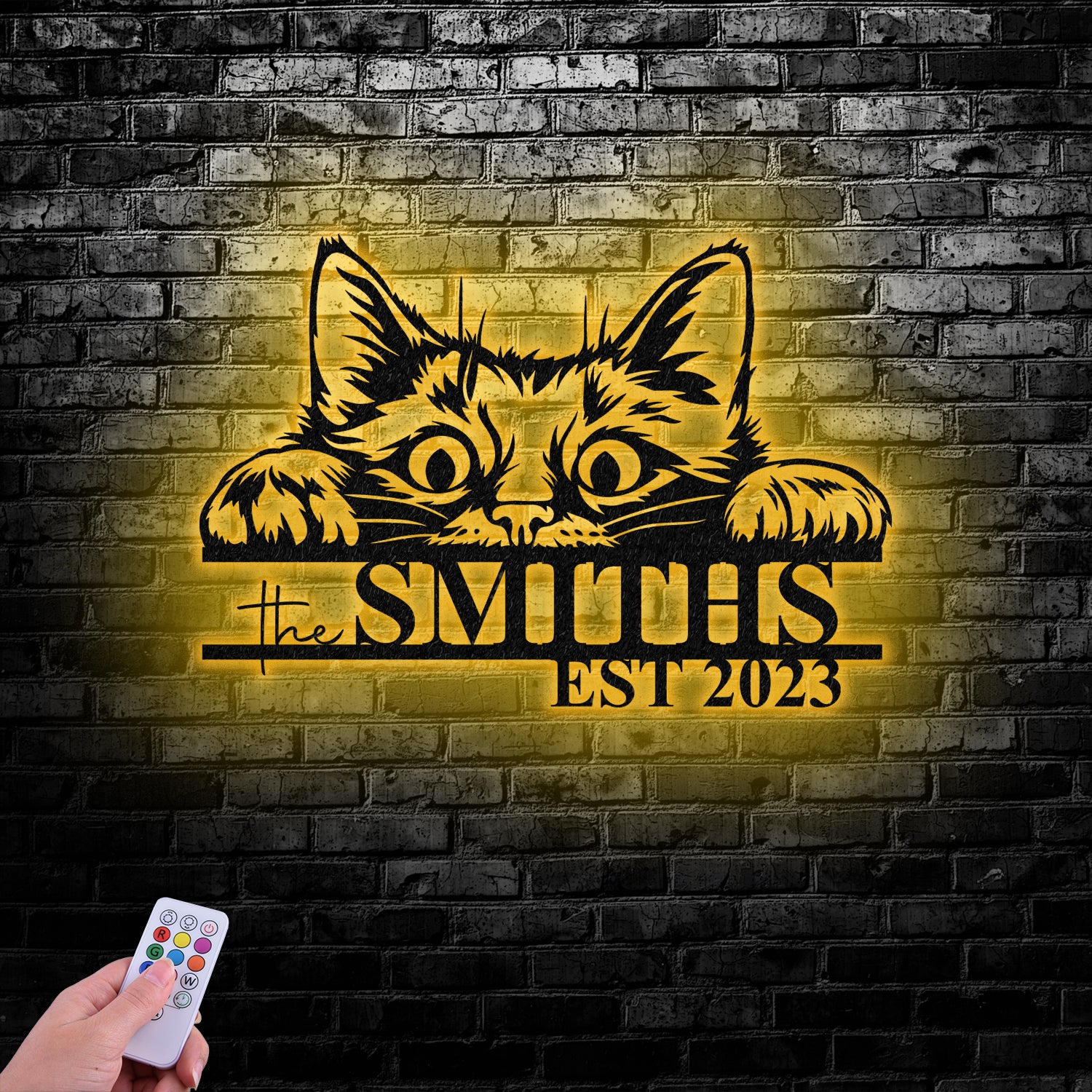 Custom Cat Metal Sign, Cat Wall Art, Custom Cat Name Sign, Room Decoration, Indoor Decor - Gearviral
