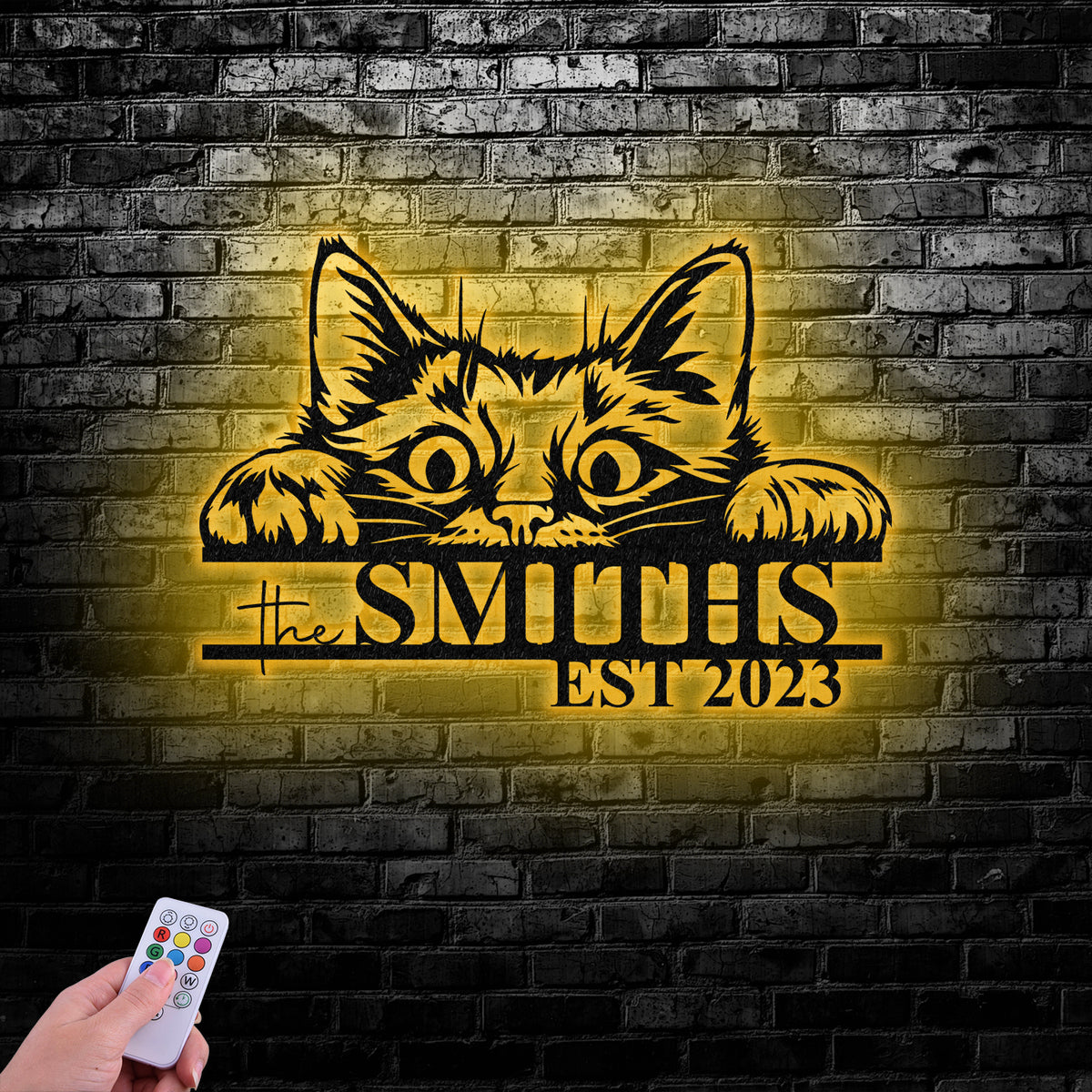 Custom Cat Metal Sign, Cat Wall Art, Custom Cat Name Sign, Room Decoration, Indoor Decor - Gearviral