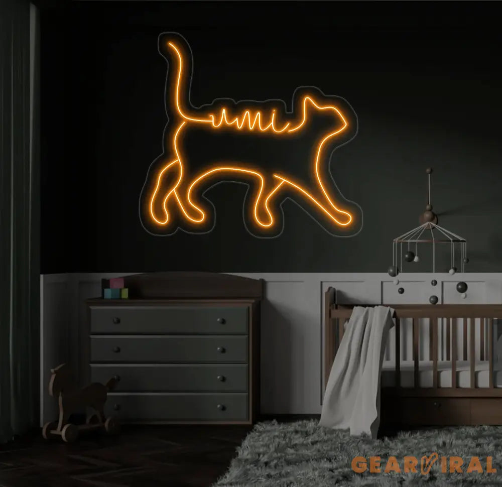 Custom Cat Name Neon Sign Cat Neon Sign Personalized Neon sign Cat Decor Kids Room Decor Gift For Kids Birthday Party