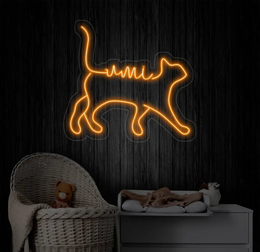 Custom Cat Name Neon Sign Cat Neon Sign Personalized Neon sign Cat Decor Kids Room Decor Gift For Kids Birthday Party