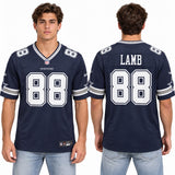 Custom CeeDee Lamb Dallas Cowboys Fan Inspired Game Jersey - Navy