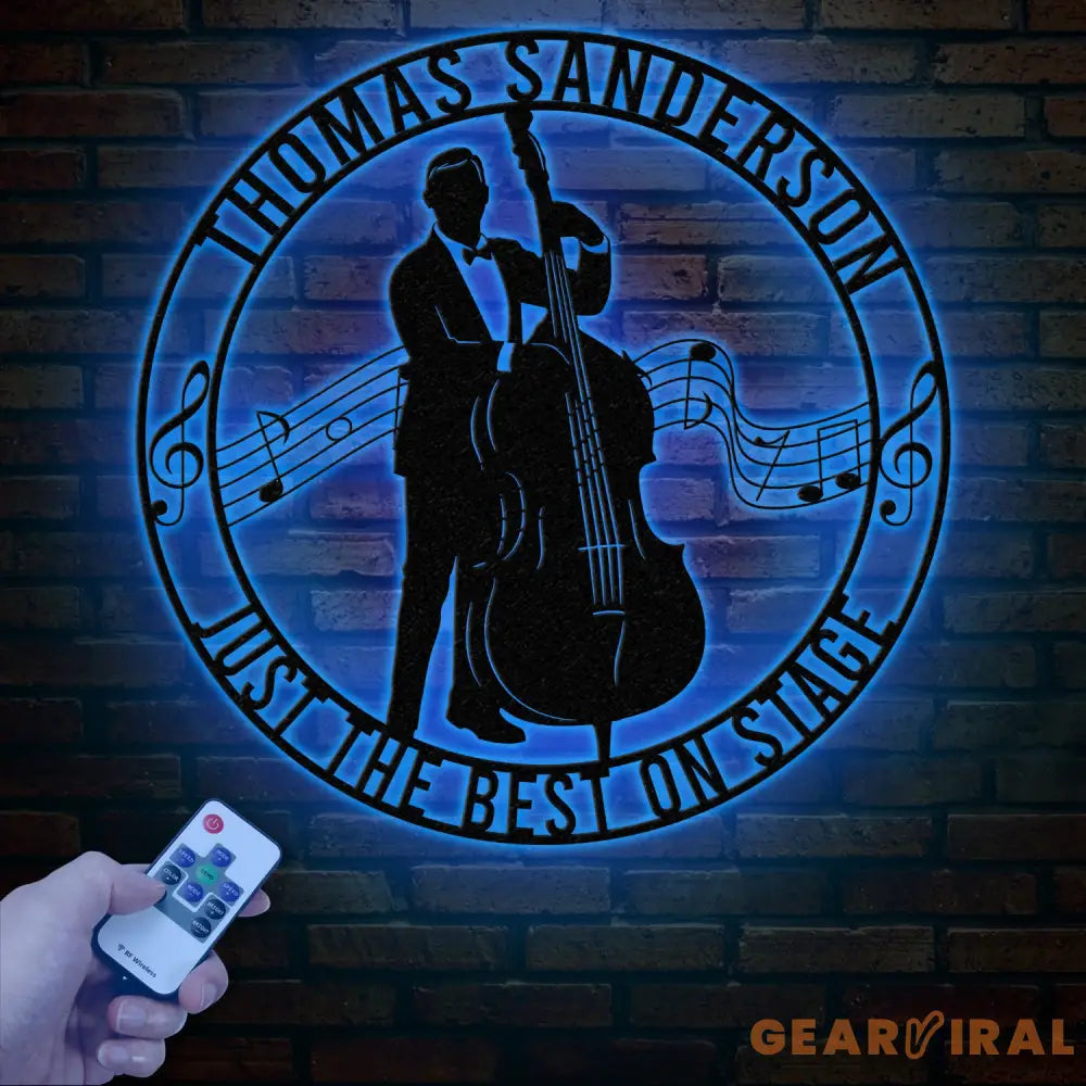 Custom Cello Player Name Metal Sign Personalized Musician Wall Decor Music Entertainer Gift Cello Artist Wall Hanging