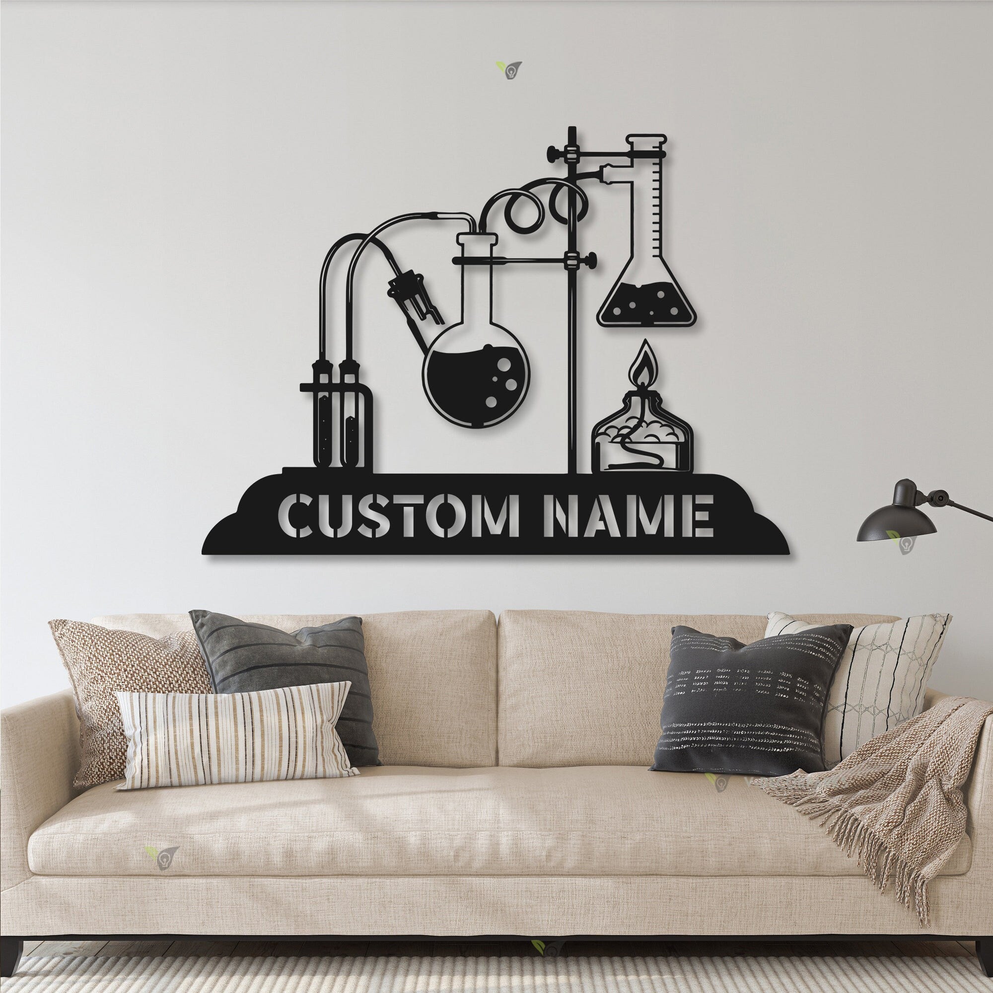 Custom Chemistry Teacher Metal Sign with Led Light - Science Teacher Sign - Chemist Name Sign - Science Home Decor | GearViral