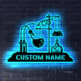 Custom Chemistry Teacher Metal Sign with Led Light - Science Teacher Sign - Chemist Name Sign - Science Home Decor | GearViral