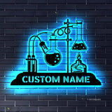 Custom Chemistry Teacher Metal Sign with Led Light - Science Teacher Sign - Chemist Name Sign - Science Home Decor