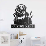 Custom Chesapeake Bay Retriever Dog Hunting Metal Wall Art LED Light Personalized Hunter Name Sign Home Decor Duck Hunting Cabin Decoration | GearViral
