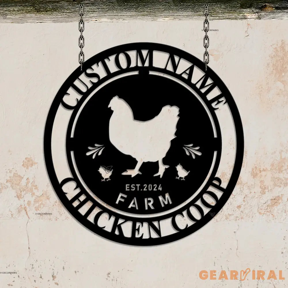 Custom Chicken Coop Sign - Hen House Coop Sign - Our Little Coop Sign Metal Sign - Metal Chicken Coop Sign | GearViral
