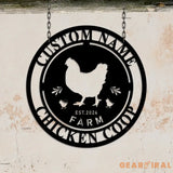 Custom Chicken Coop Sign - Hen House Coop Sign - Our Little Coop Sign Metal Sign - Metal Chicken Coop Sign | GearViral