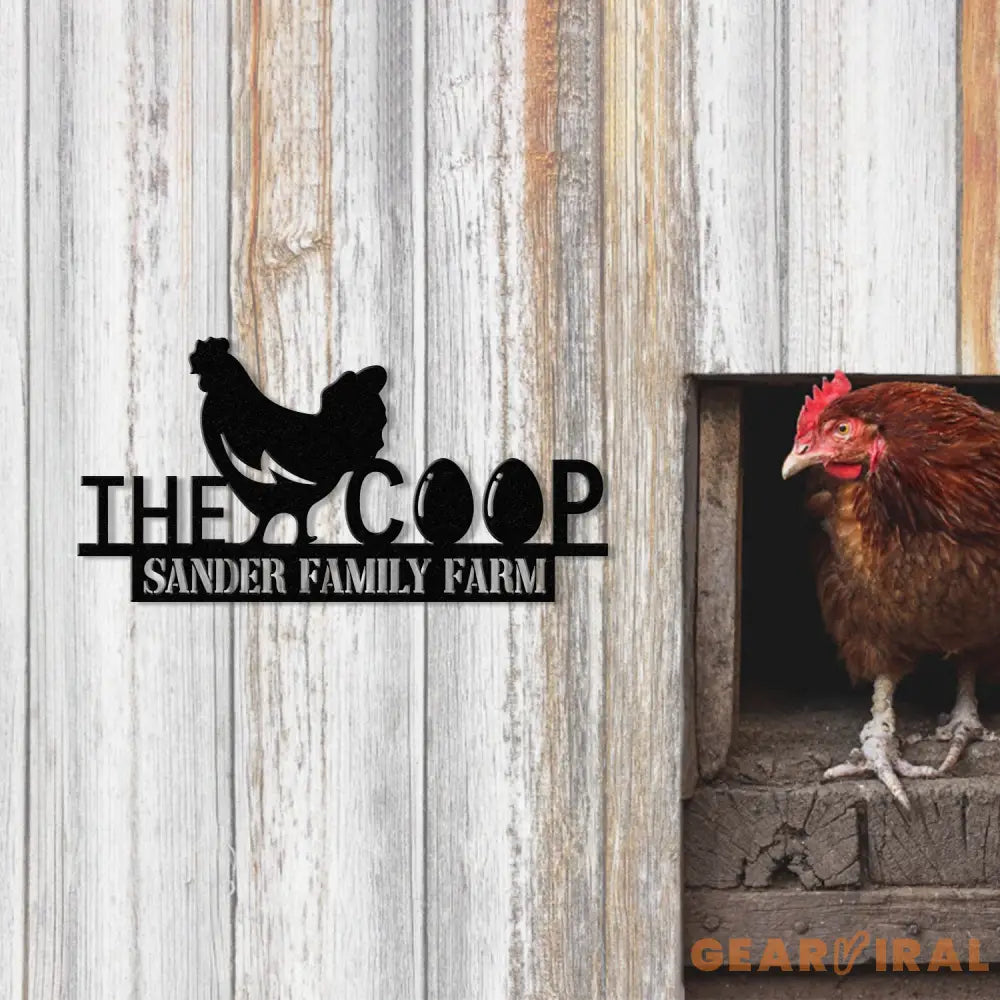 Custom Chicken Coop Sign Personalized Hen House Sign Metal Chicken Coop Sign Our Little Coop Sign Metal Sign Farmer Gift